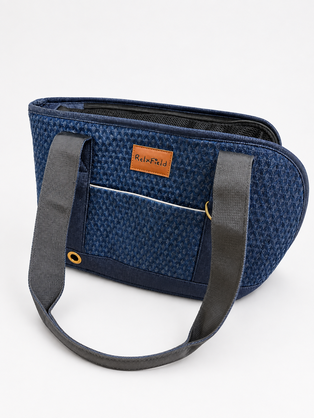 Reference denim pet tote bag